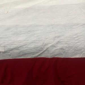 Bed skirt fits queen red